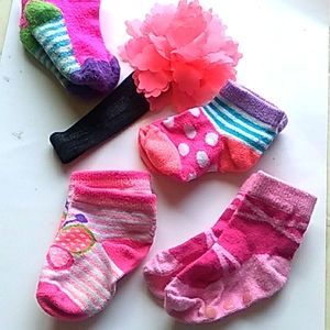 Baby Girls Bow & Socks Bundle